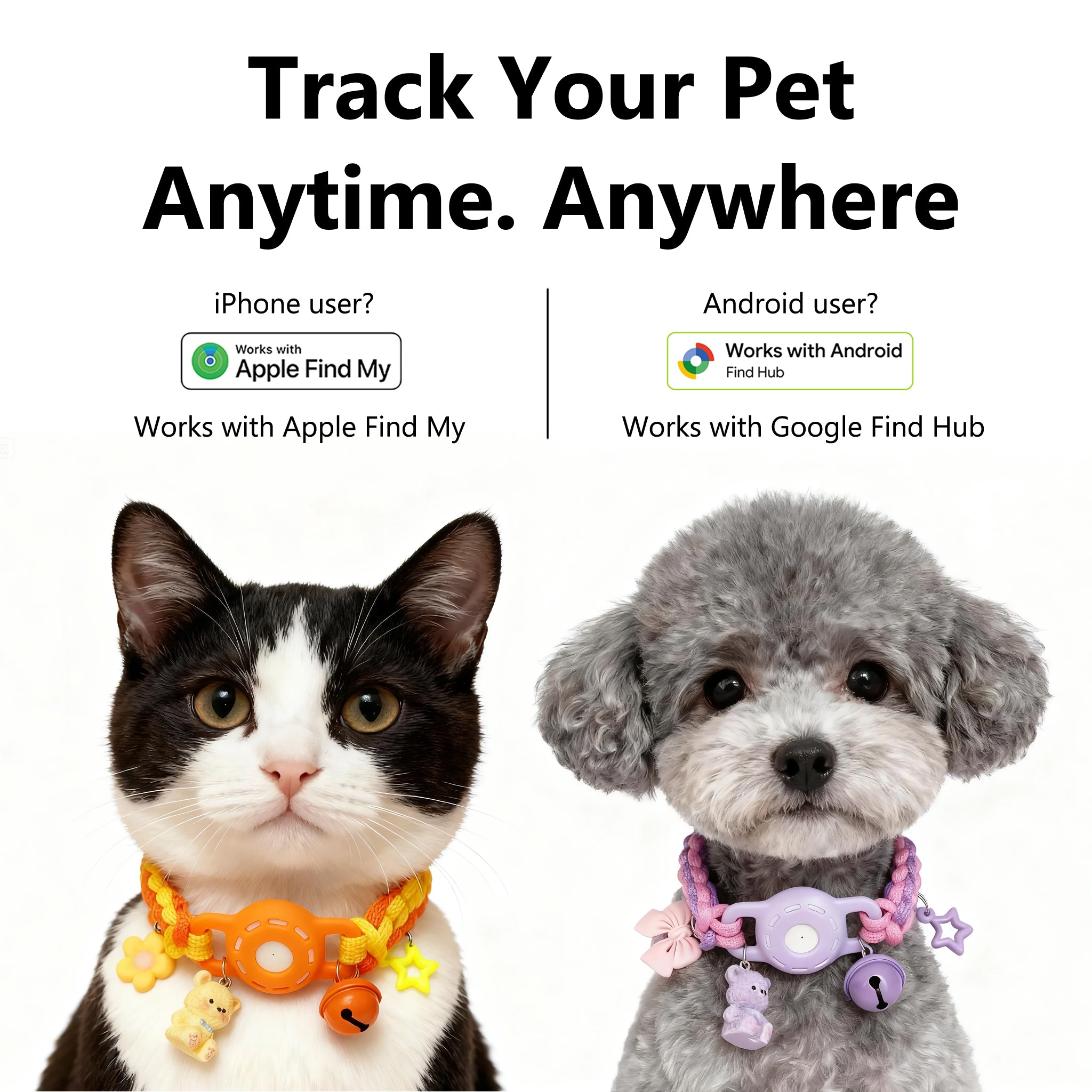 🌈 Dopamine Hand-Woven Tracker Collar