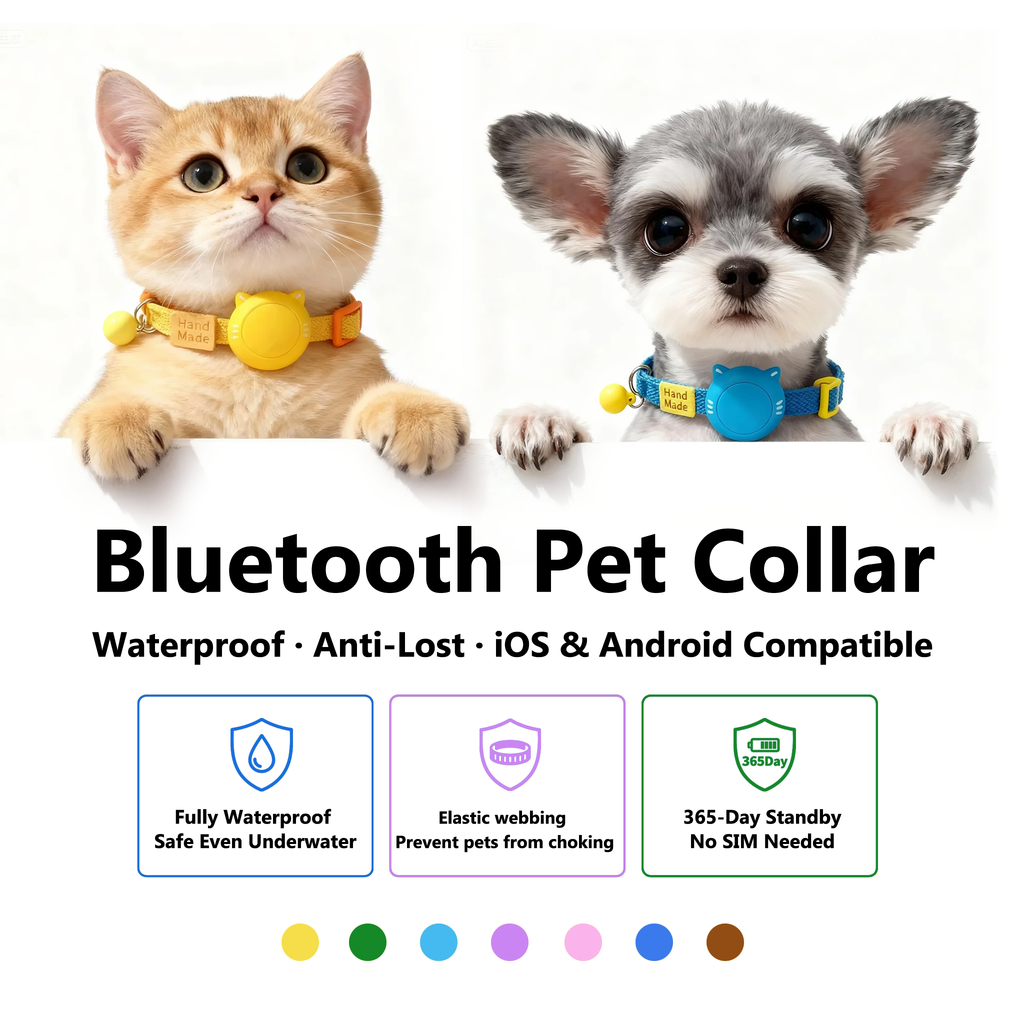 Pet Tracker Collar — Anti-Lost, Waterproof, Comfort Fit, Works with iOS & Android