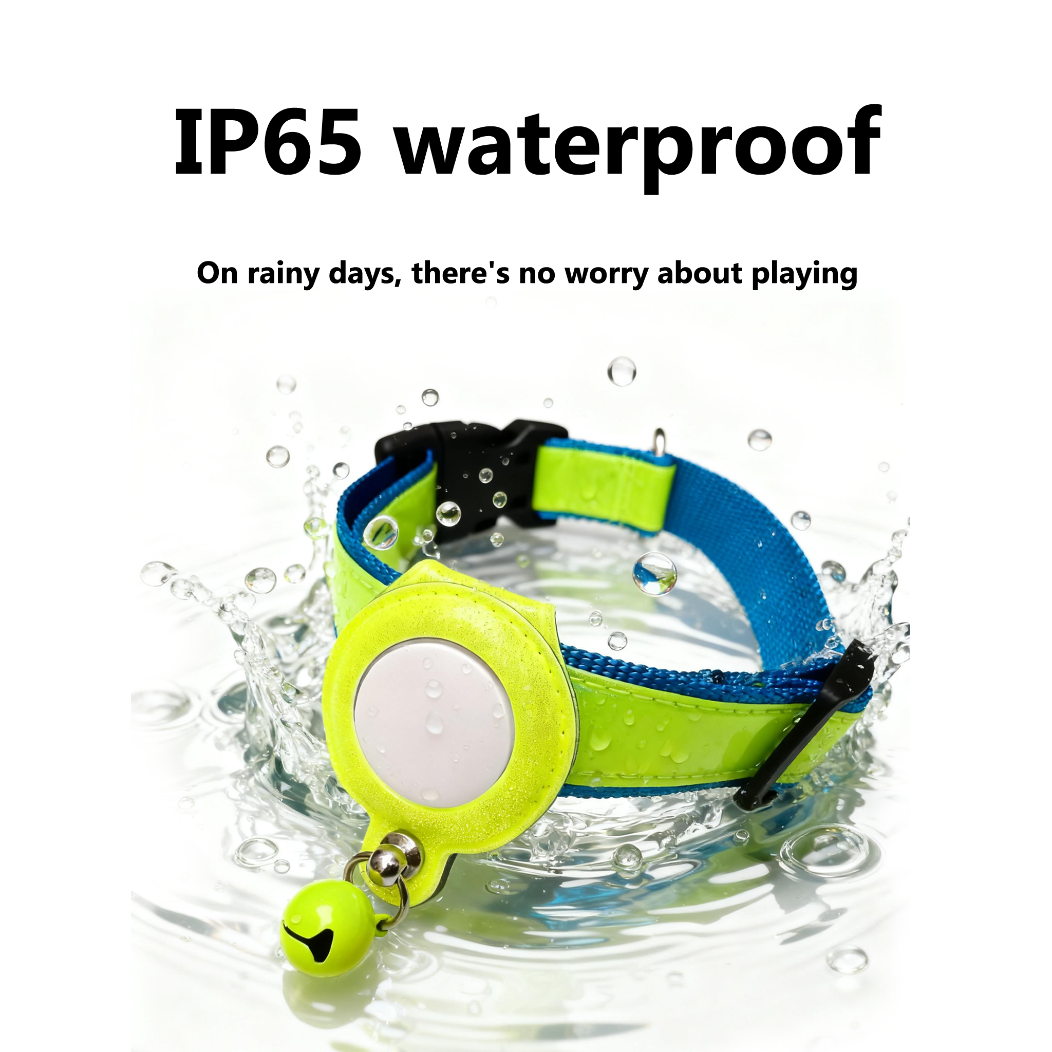 Reflective Tracker Collar - Anti-Lost, Waterproof, Apple Find My & Google Find Hub, 1-Year Battery