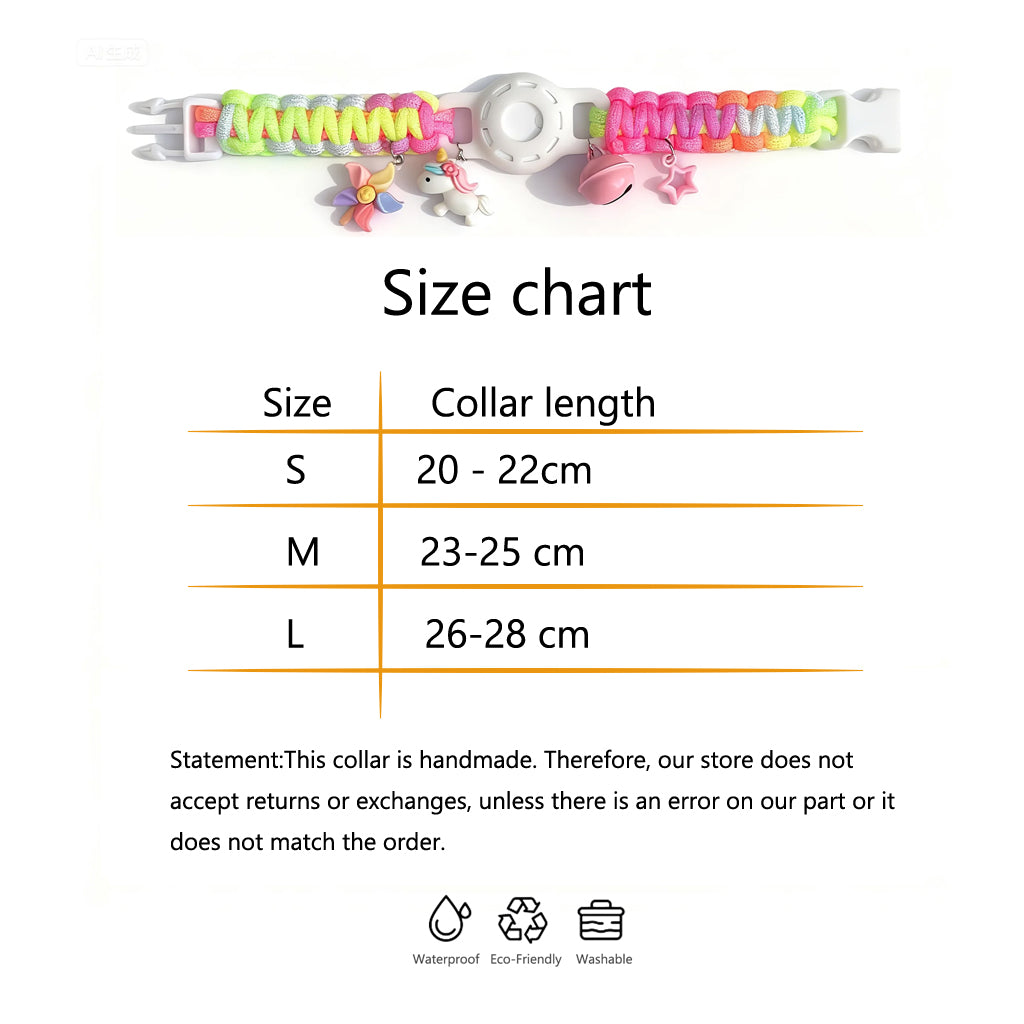 🌈 Dopamine Hand-Woven Tracker Collar